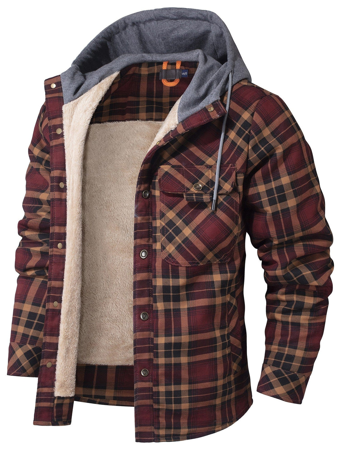 Caleb | Rugged Hooded Plaid Jacket