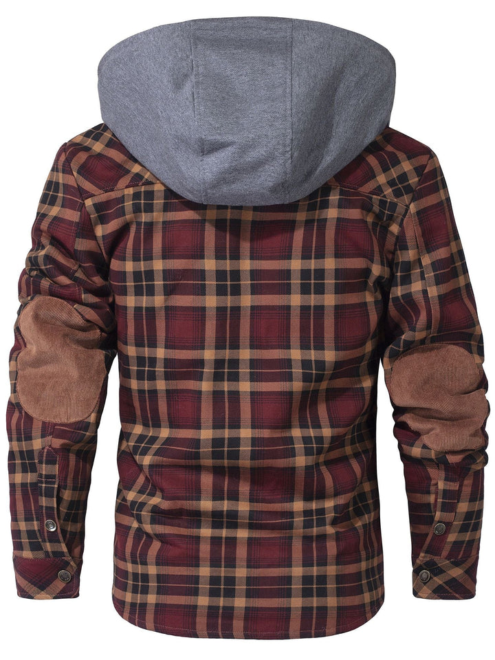 Caleb | Rugged Hooded Plaid Jacket