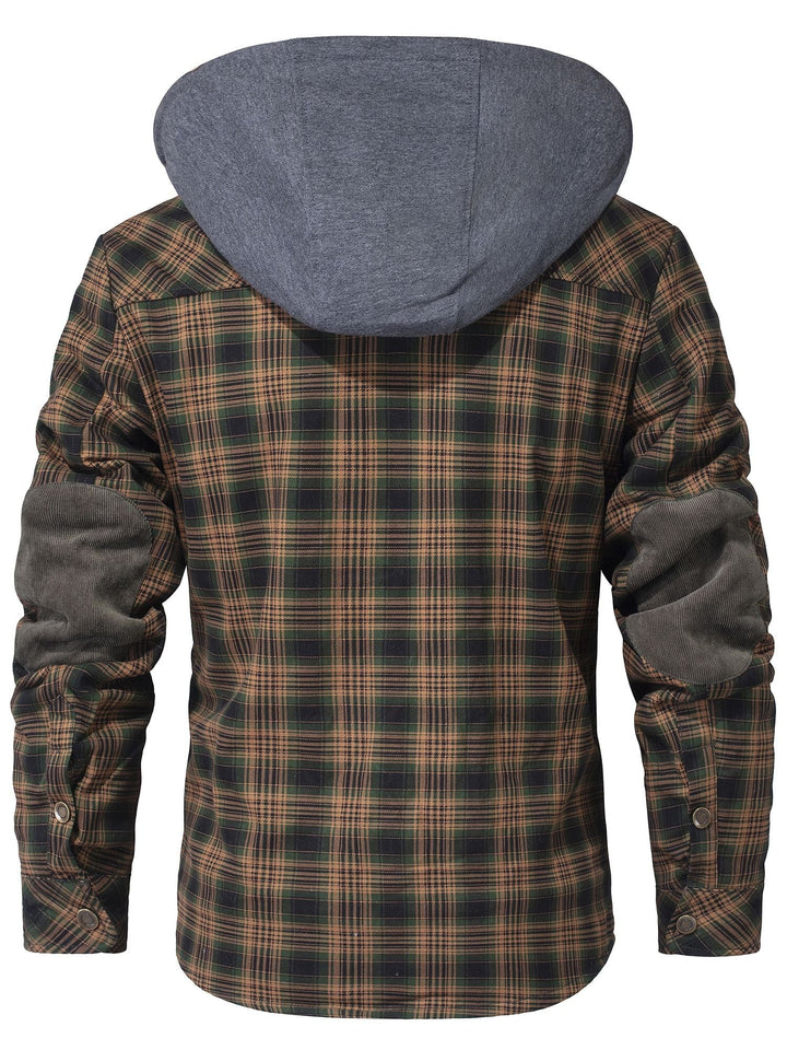 Caleb | Rugged Hooded Plaid Jacket