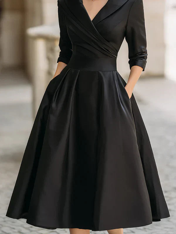 Gabriella | Graceful Wrap-Neck Midi Dress