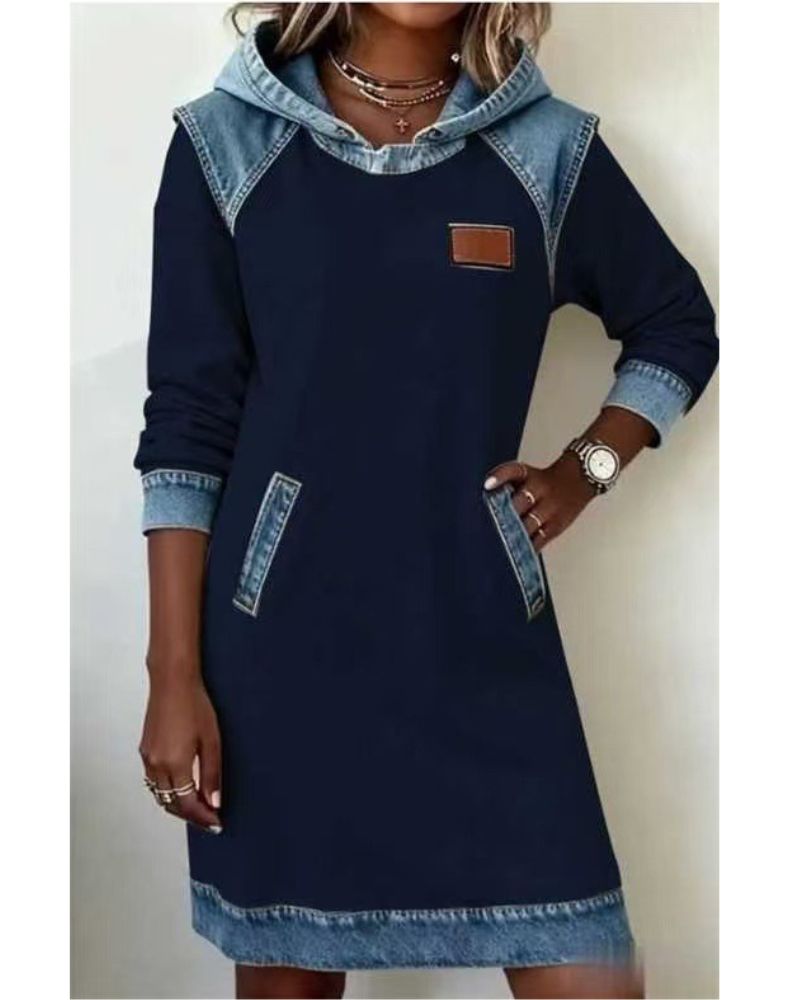 Hailey | Hooded Denim-Style Dress