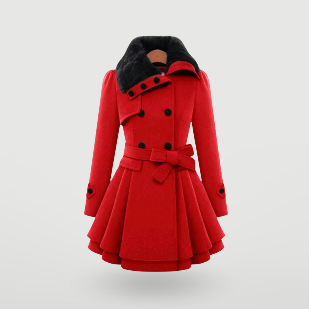 Vivienne | Sculpted Belted Flare Coat