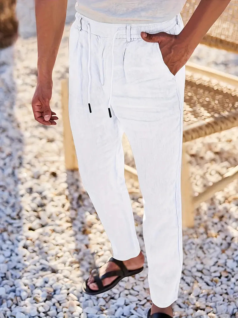 Evan | Easy Drawstring Tapered Fit Pants