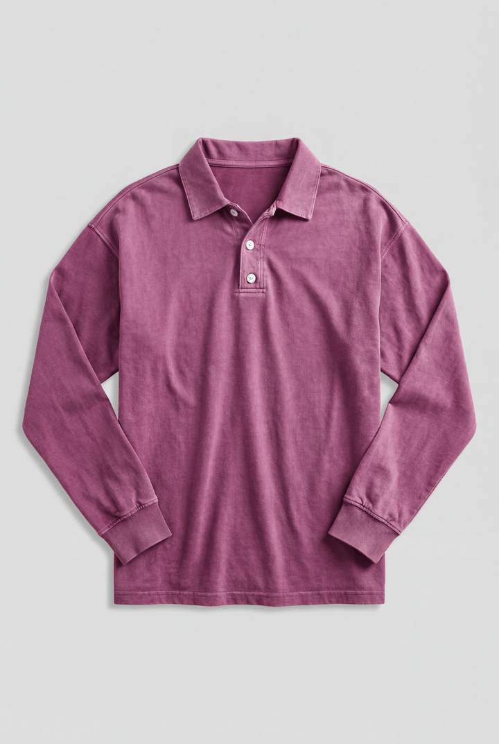 Harrison | Refined Long-Sleeve Polo Sweater