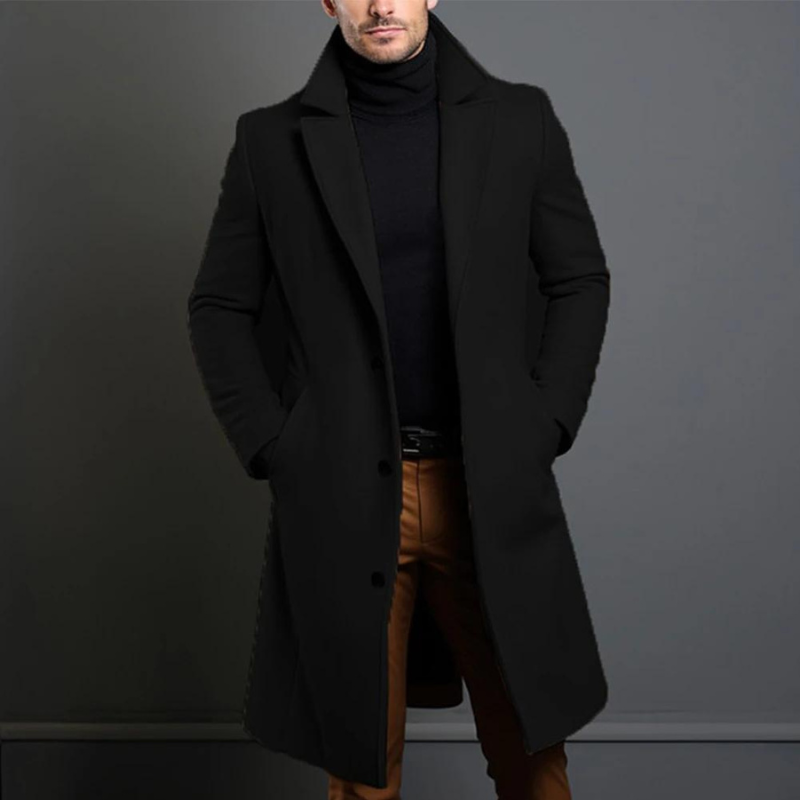James | Tailored Long Lapel Overcoat