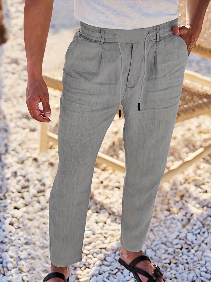 Evan | Easy Drawstring Tapered Fit Pants