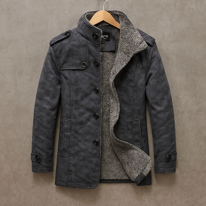 Beckham | Structured High-Collar Longline Statement Jacket