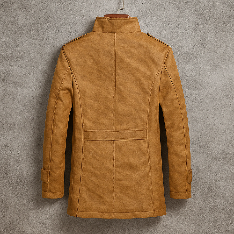 Beckham | Structured High-Collar Longline Statement Jacket