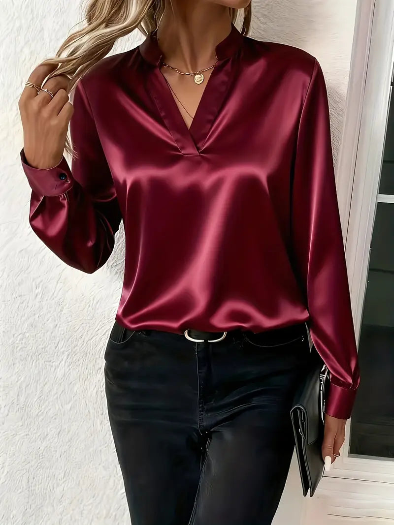 Elena | Timeless V-Neck Blouse