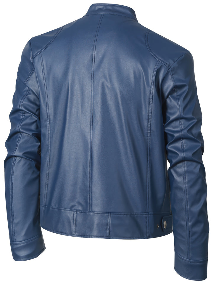 Ethan | Sleek Stand-Collar Moto Jacket
