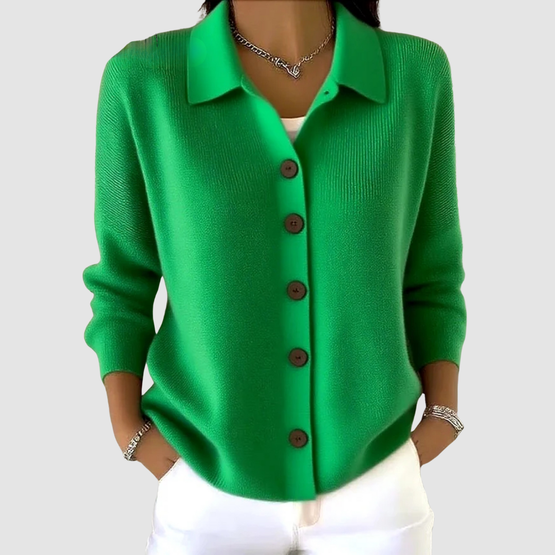 Brooke | Relaxed Button-Up Lapel Cardigan