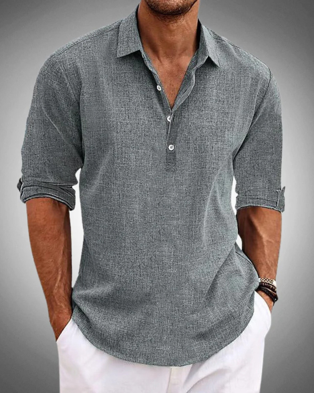 Evan | Refined Button-Front Classic Shirt