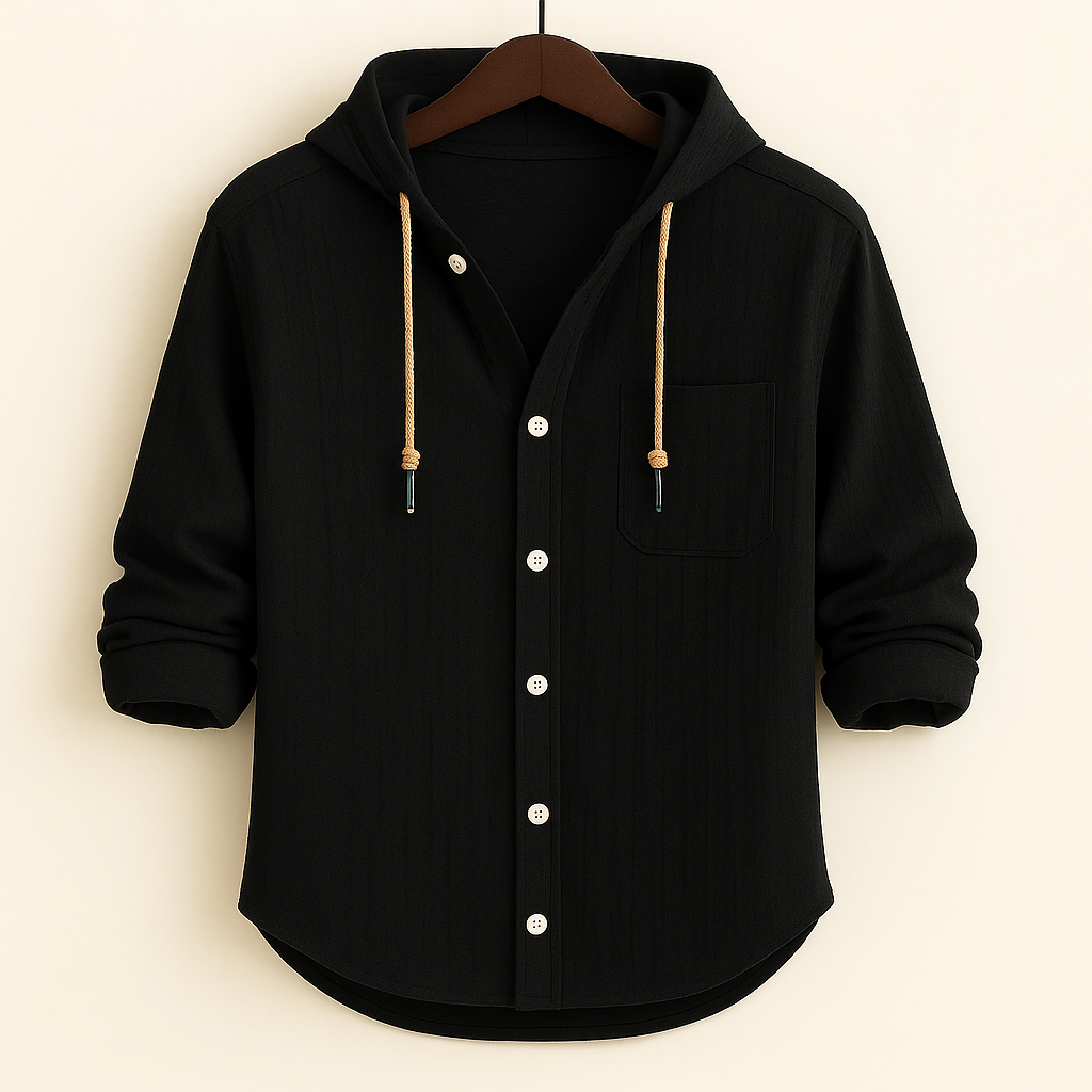 Jonas | Casual Hooded Button Shirt