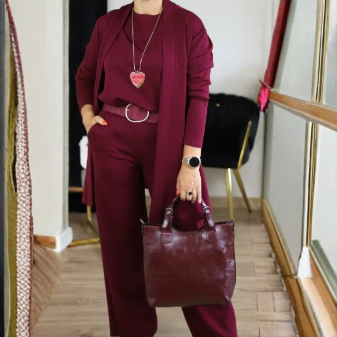 Gabriela | Elegant Three-Piece Cardigan Set
