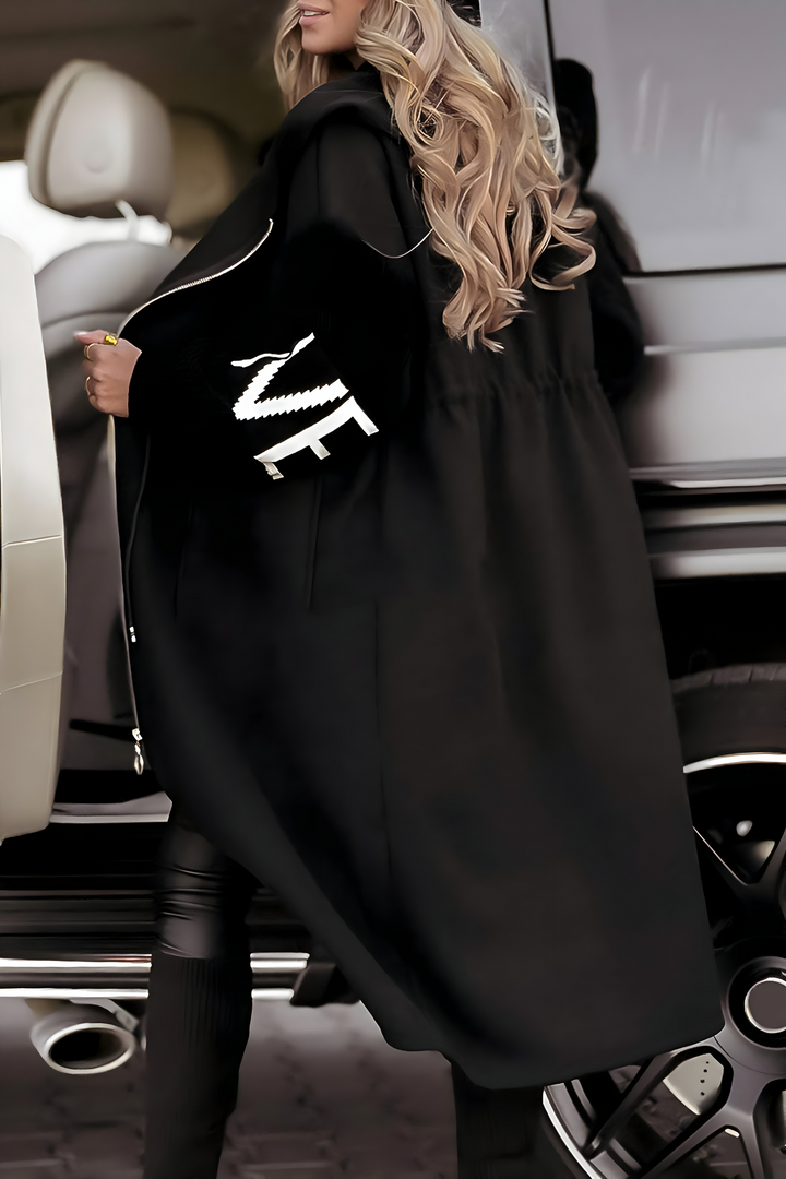 Amelia | Chic Hooded Coat with Knit Details