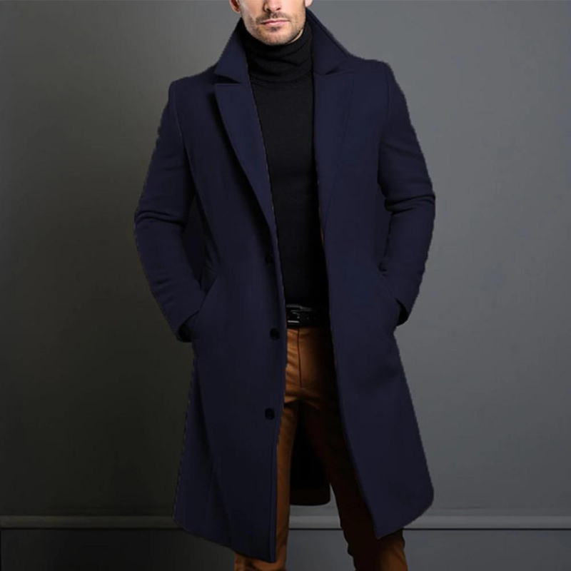 James | Tailored Long Lapel Overcoat