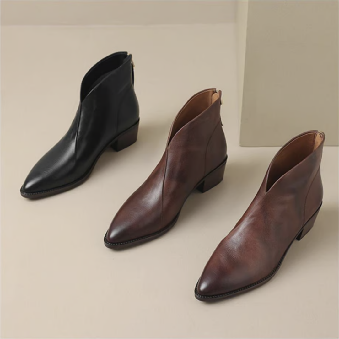 Elise | Low-Heel Luxury Ankle Boots