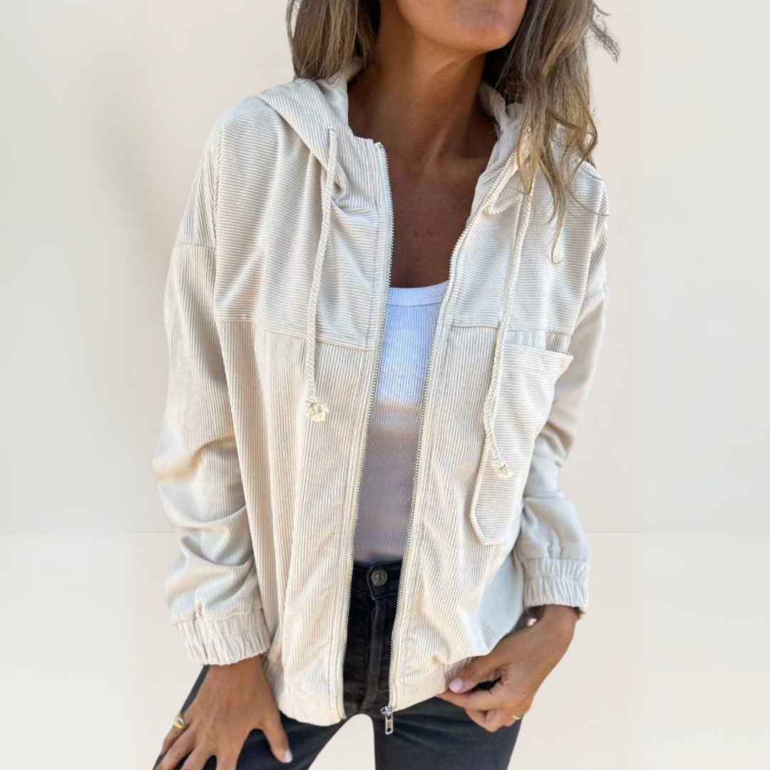 Karla | Relaxed Zip-Front Hooded Jacket