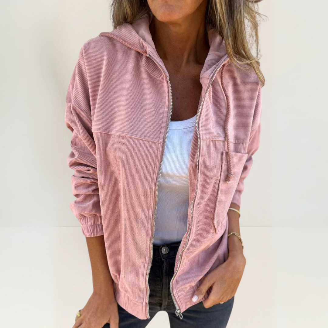 Karla | Relaxed Zip-Front Hooded Jacket