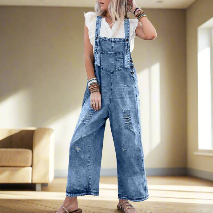 Carmela | Elegant Vintage-Wash Jumpsuit