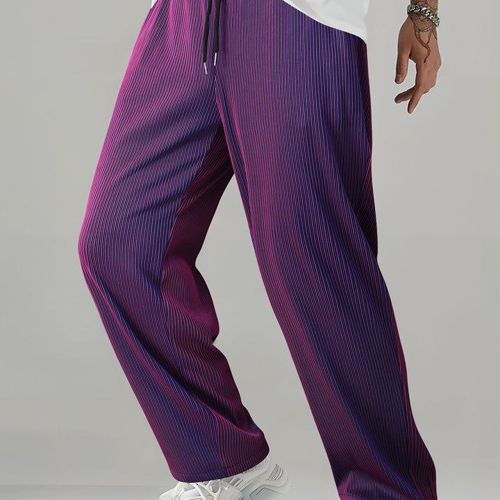 Ellison | Fluid Striped Straight-Leg Pants