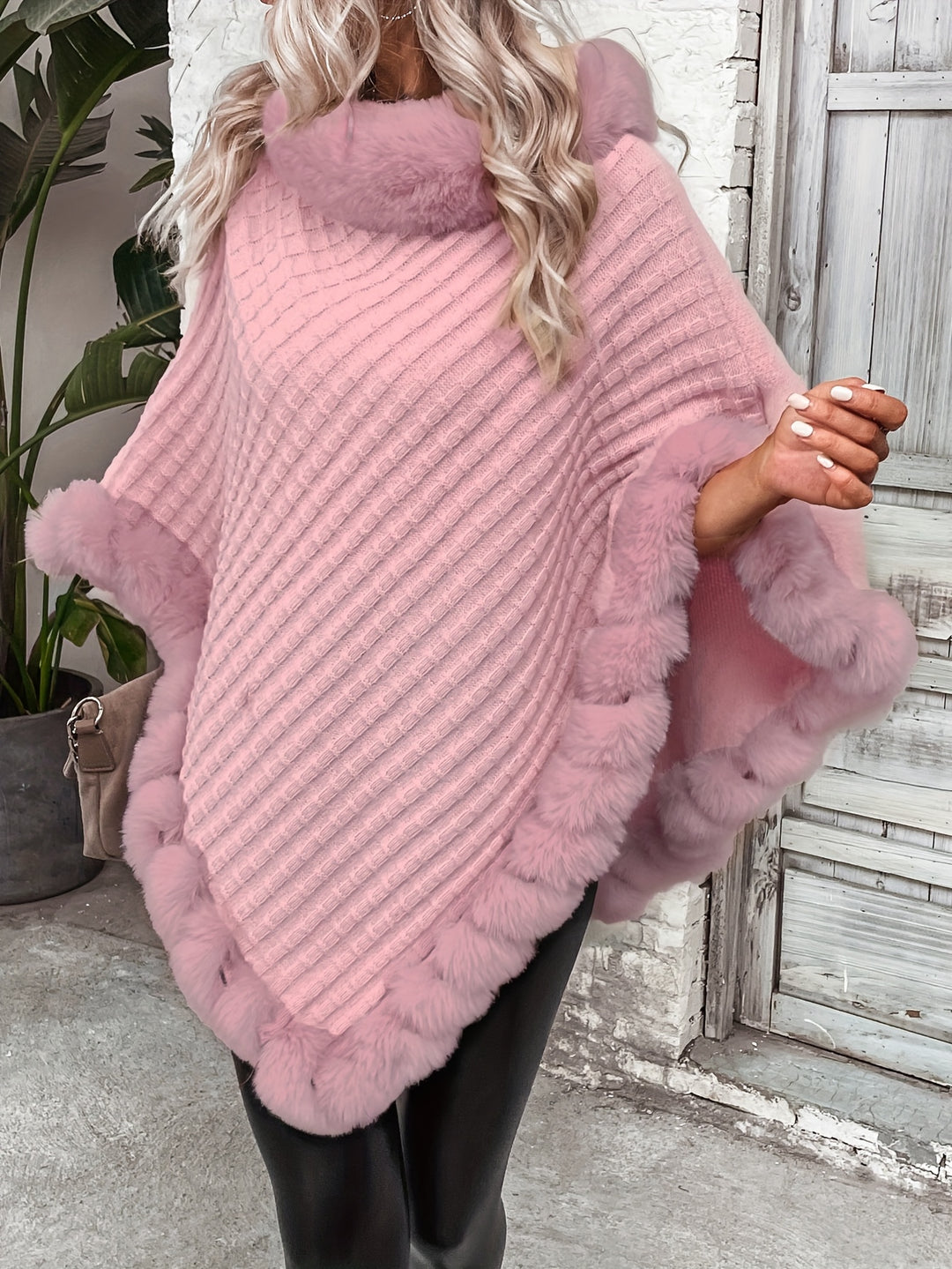 Rowena | Elegant Textured Cape Coat