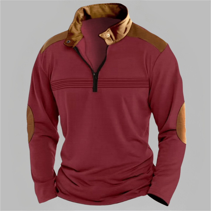 Reid | Casual Detail Half-Zip Sweater