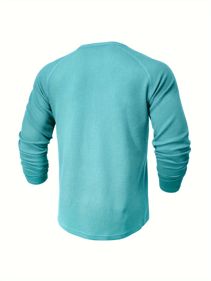 Connor | Classic Button-Neck Long Sleeve Tee