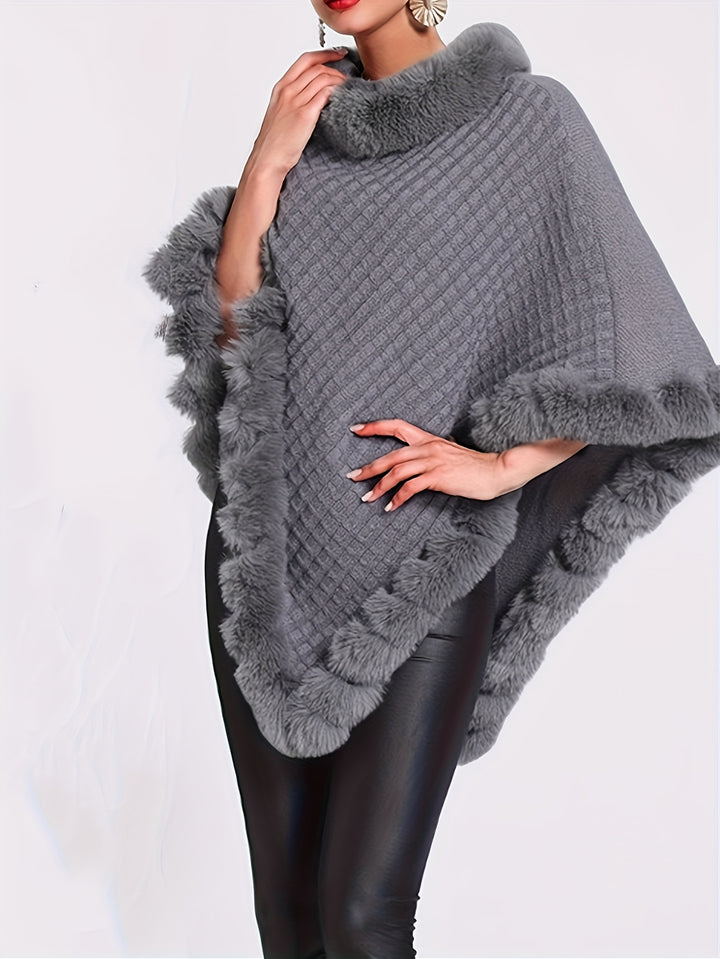 Rowena | Elegant Textured Cape Coat