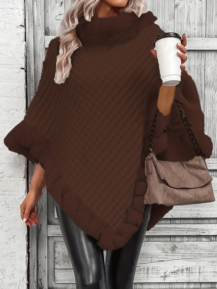 Rowena | Elegant Textured Cape Coat