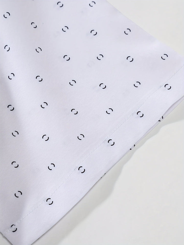 Elias | Modern Printed Short-Sleeve Button Shirt