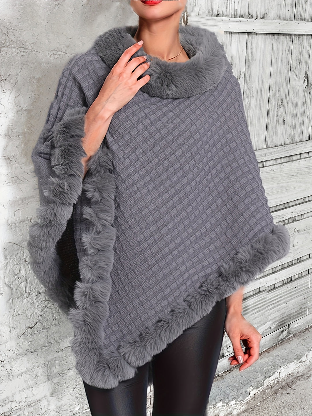 Rowena | Elegant Textured Cape Coat