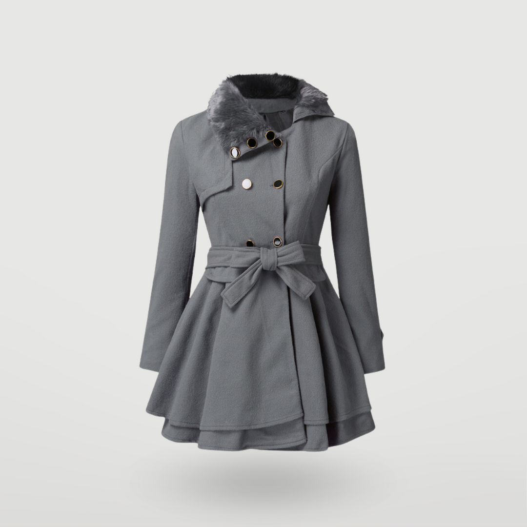 Vivienne | Sculpted Belted Flare Coat