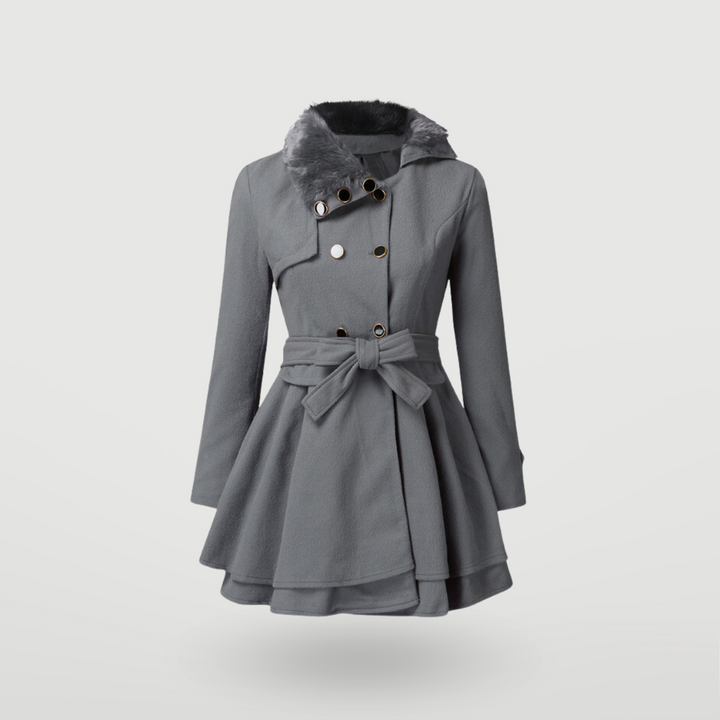 Vivienne | Sculpted Belted Flare Coat