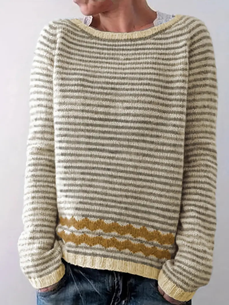 Luna | Soft Striped Relaxed Knit Sweater