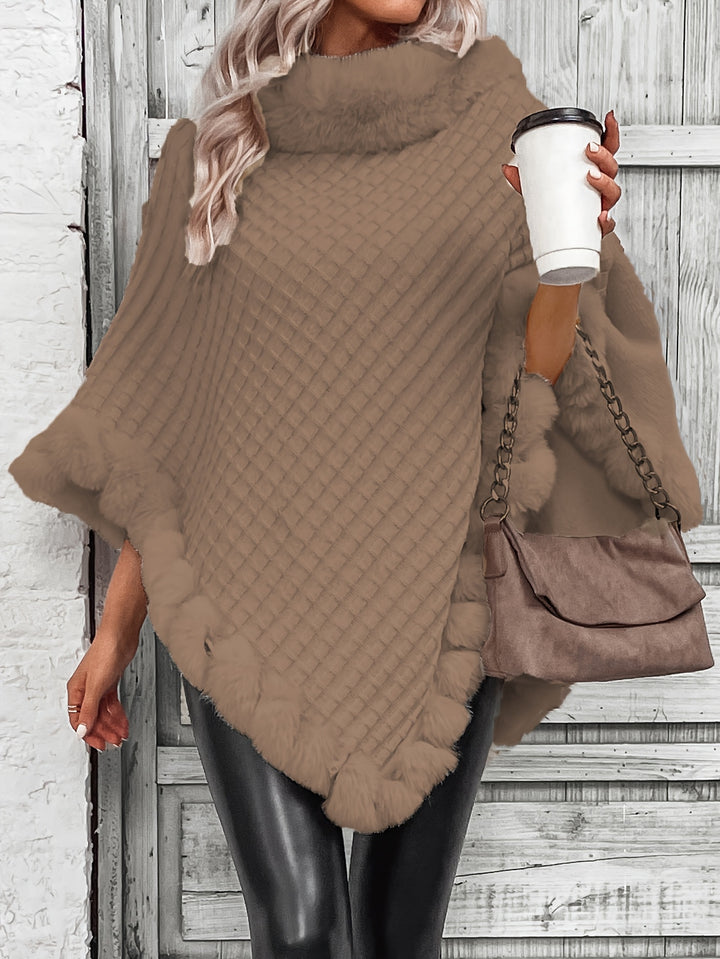 Rowena | Elegant Textured Cape Coat