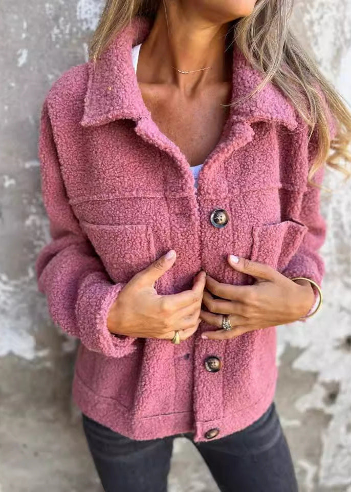 Ella | Soft Button-Up Fleece Jacket