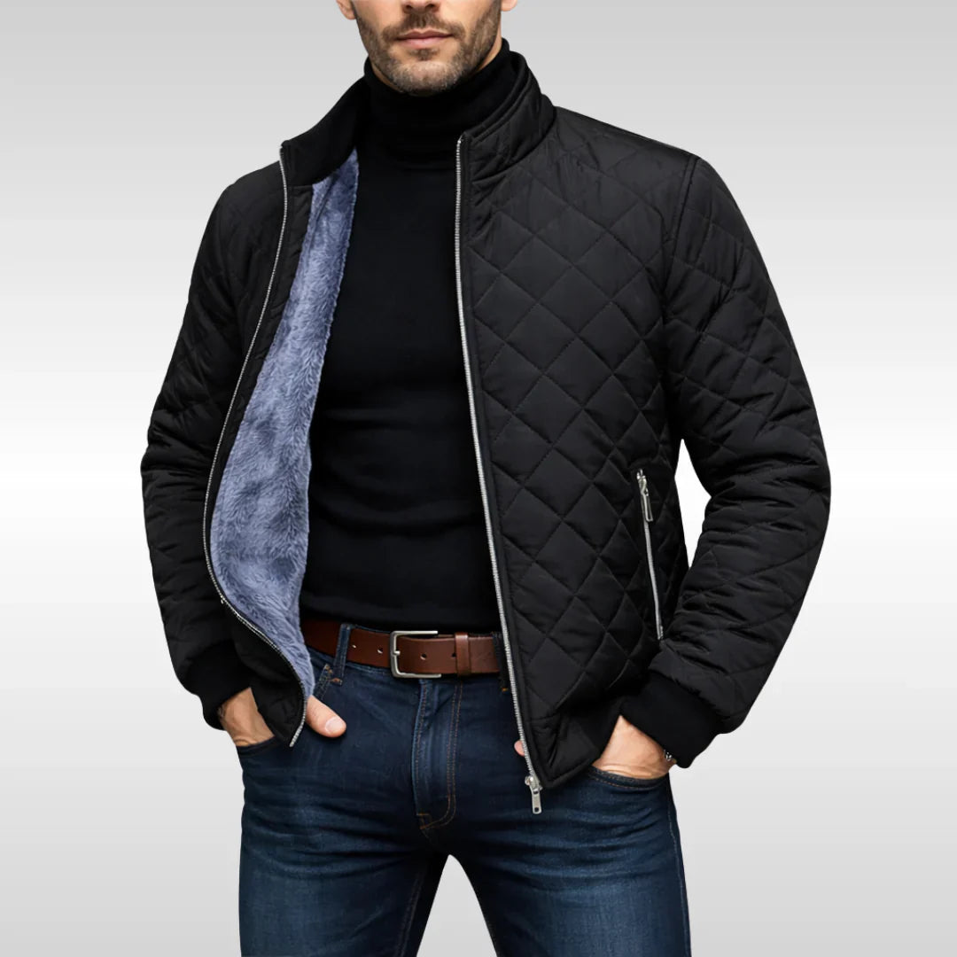 Hayes | Elegant Quilted Zip-Front Jacket
