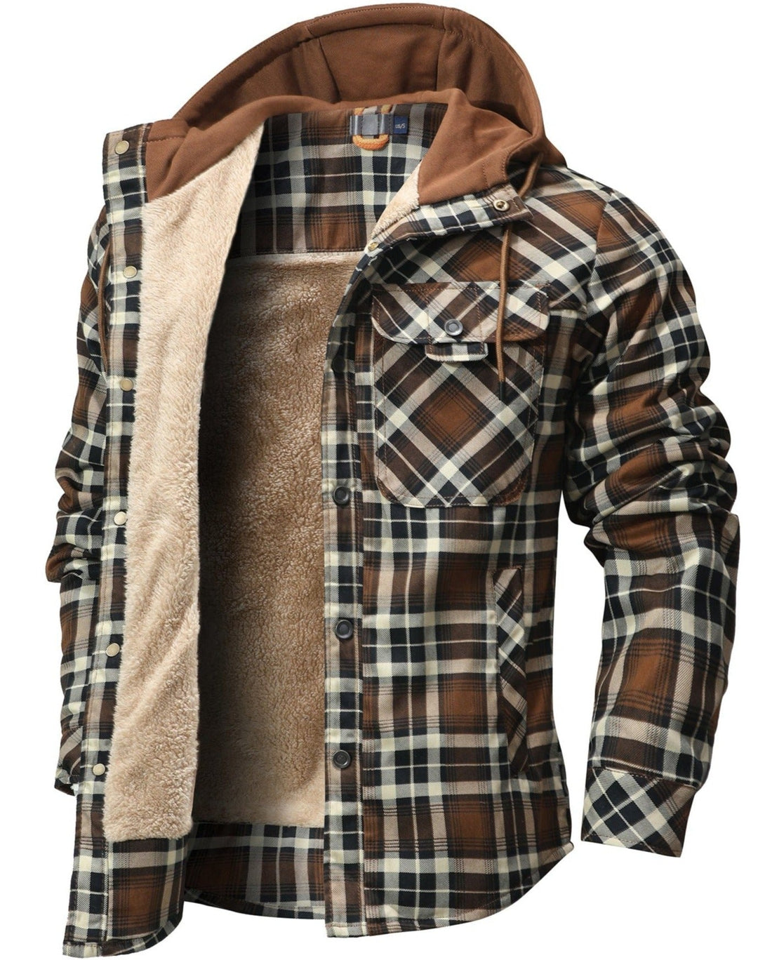 Caleb | Rugged Hooded Plaid Jacket