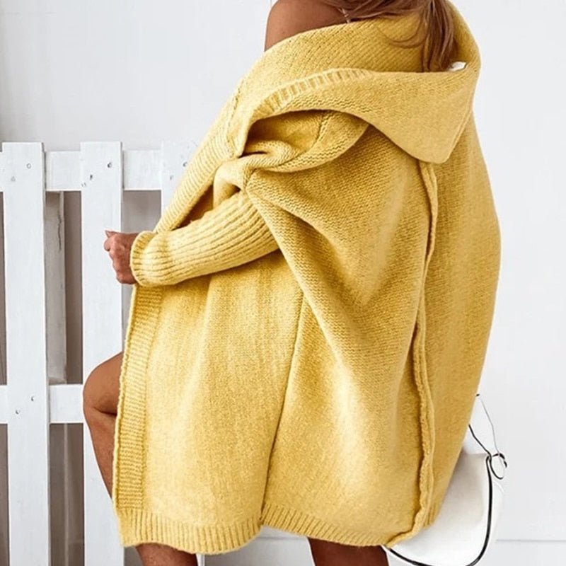 Harper | Soft Flowing Hooded Knit Cardigan