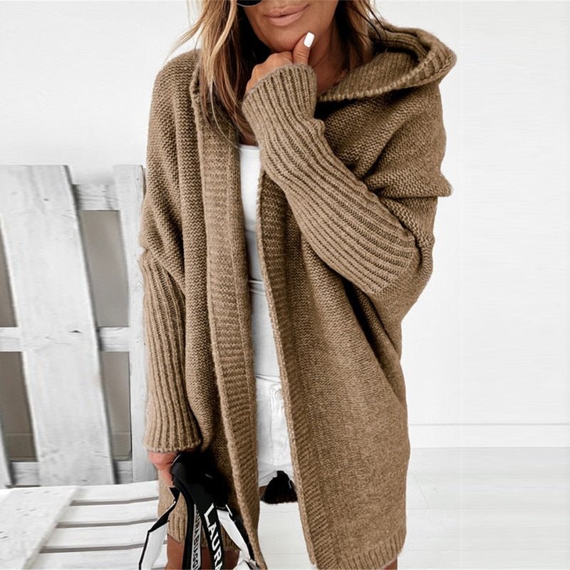Harper | Soft Flowing Hooded Knit Cardigan