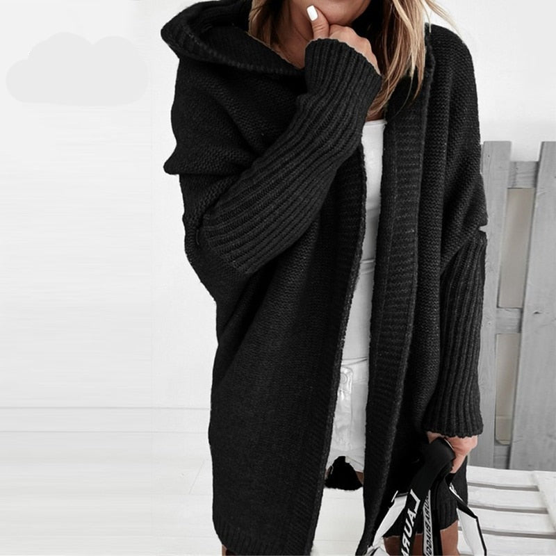 Harper | Soft Flowing Hooded Knit Cardigan