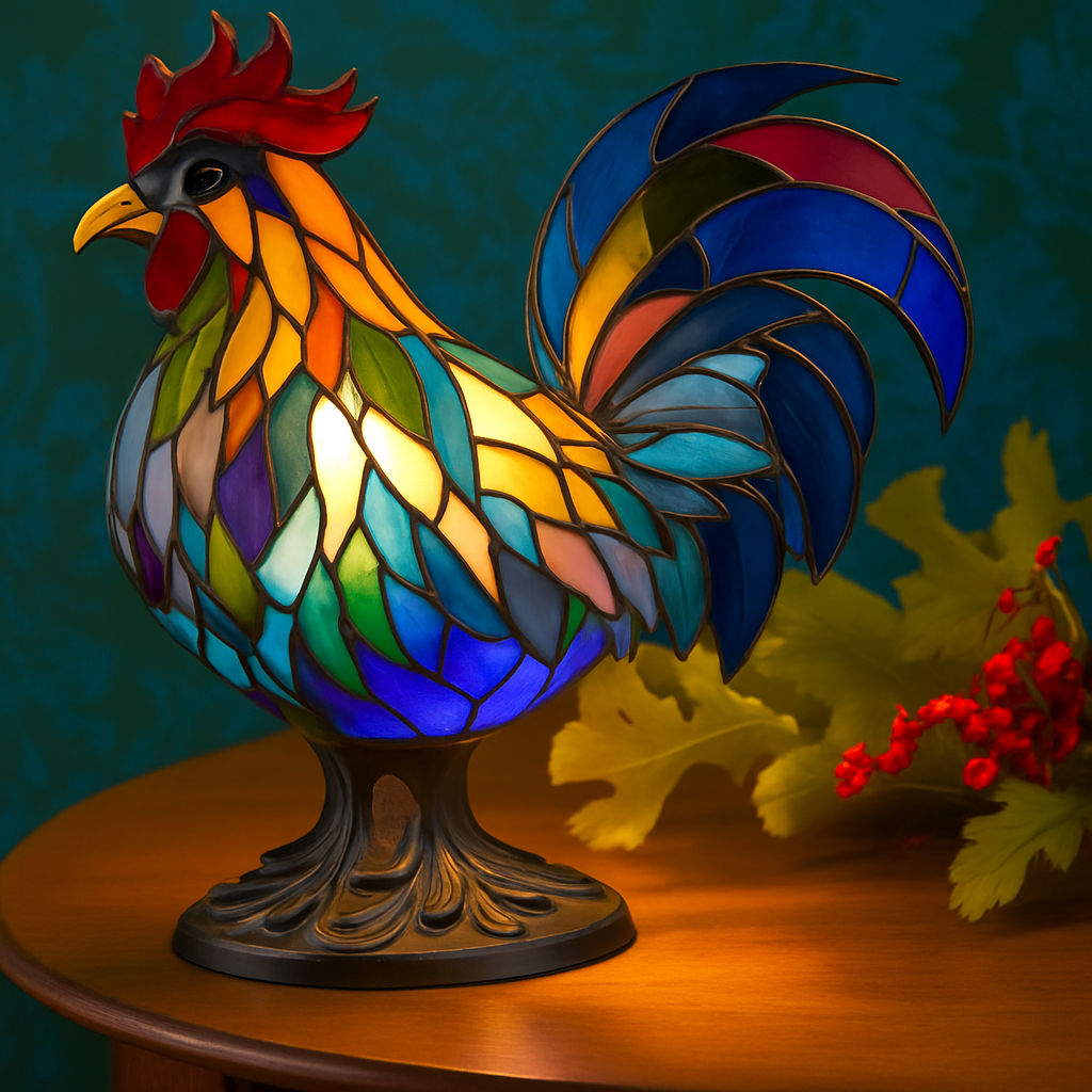 Rooster | Vibrant Color Rooster Lamp