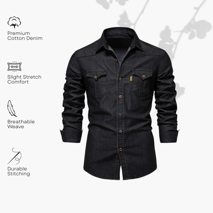 Richard | Classic Denim Long-Sleeve Shirt