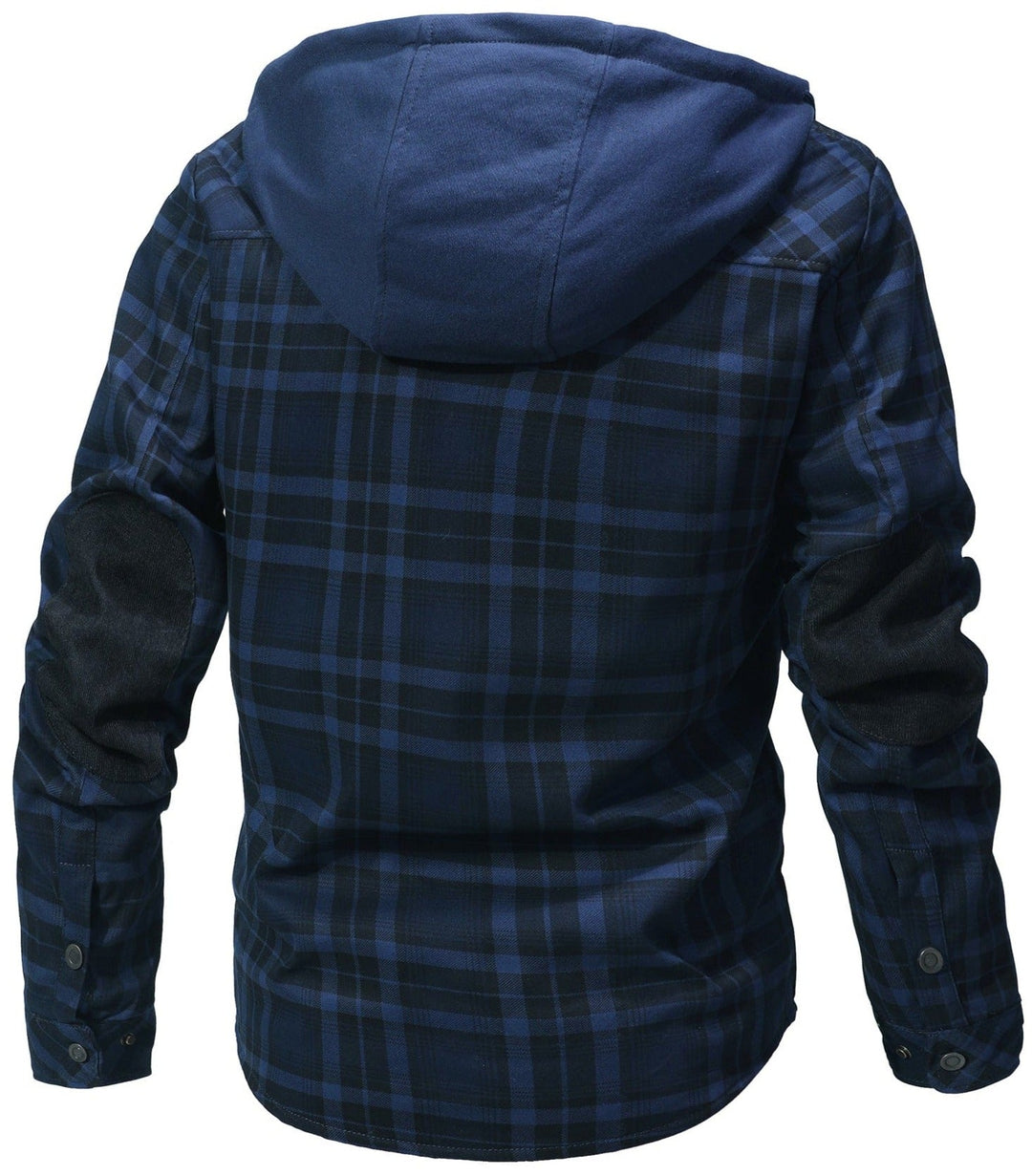Caleb | Rugged Hooded Plaid Jacket