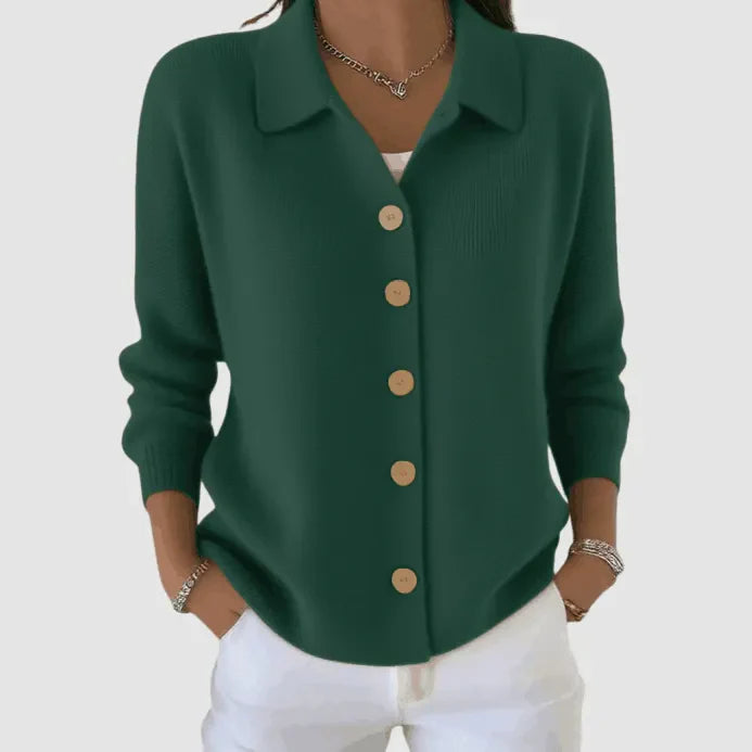 Brooke | Relaxed Button-Up Lapel Cardigan