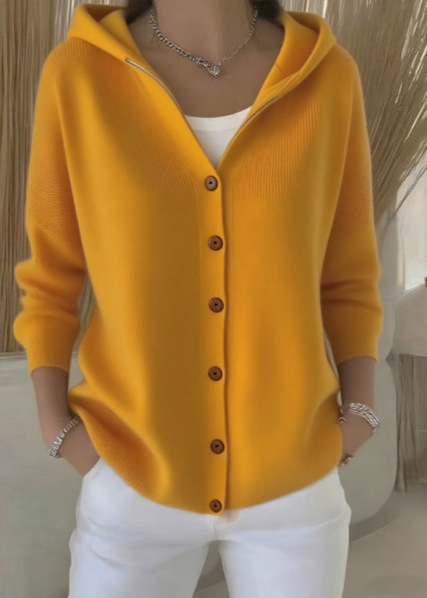 Jessica | Cozy Button-Up Hooded Cardigan
