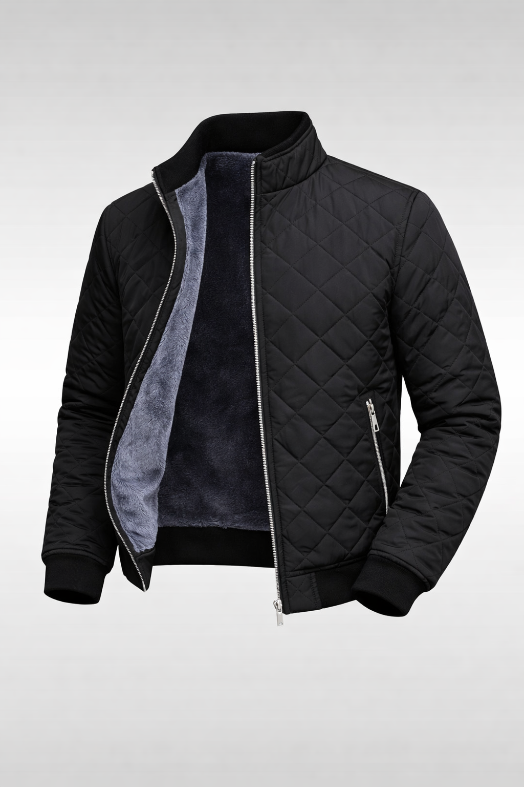 Hayes | Elegant Quilted Zip-Front Jacket