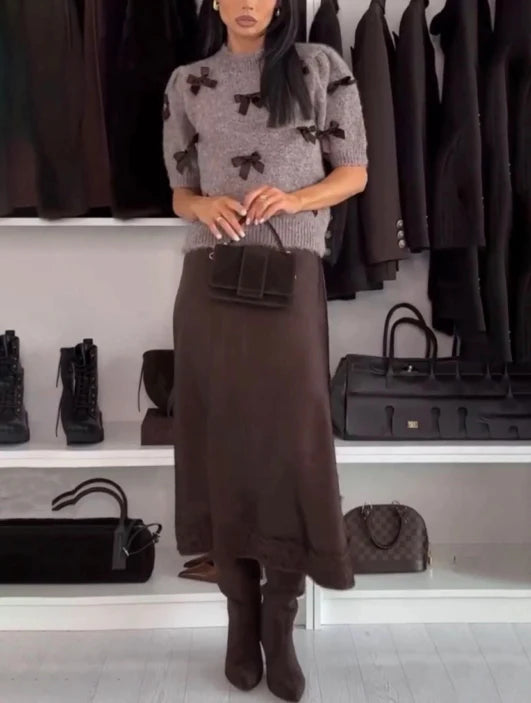 Emilia | Elegant Knit & Skirt Set