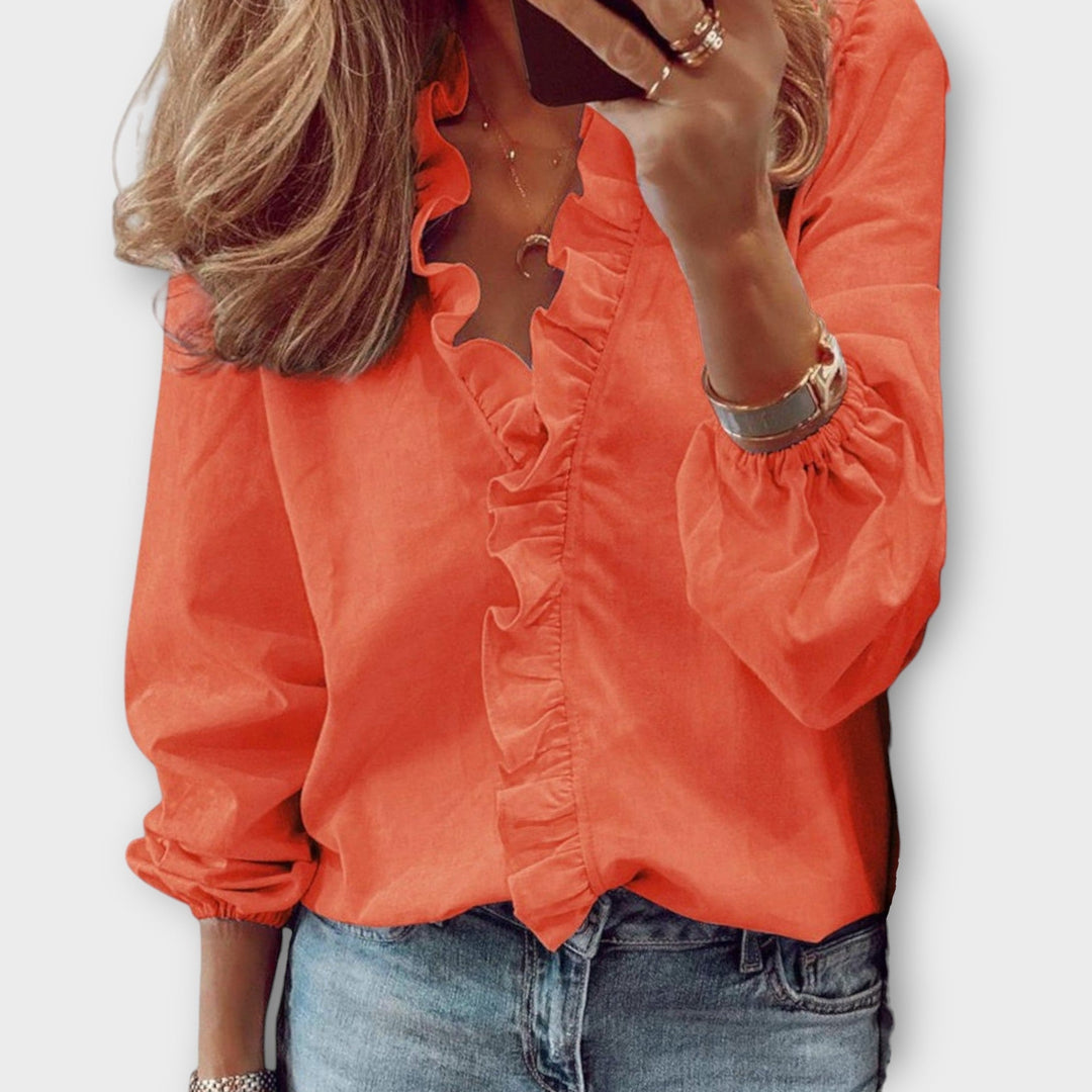 Cleo | Soft Ruffled Everyday Blouse